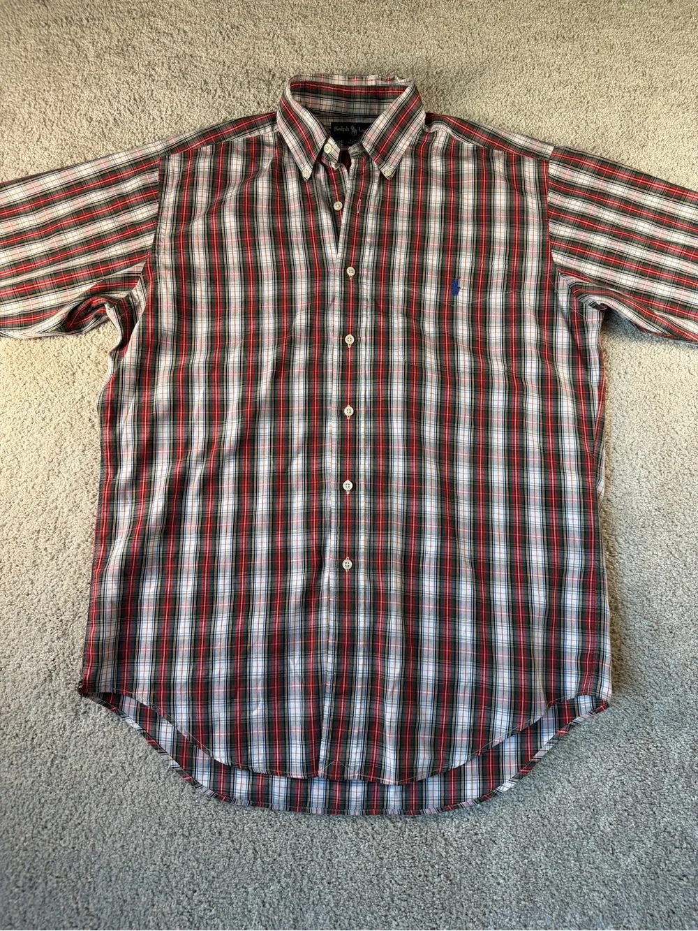 Polo Ralph Lauren Men’s Blaire SZ S Long Sleeve Tartan Plaid Shirt W/ Pocket